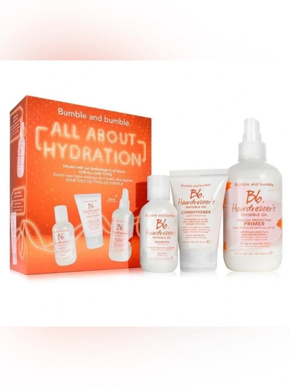 NEW Bumble and Bumble All About Hydration Set Invisible Oil Hair Set